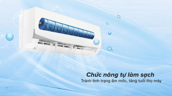 Điều hòa 1 chiều AQUA 2HP AQA R18PC có khả năng tự làm sạch