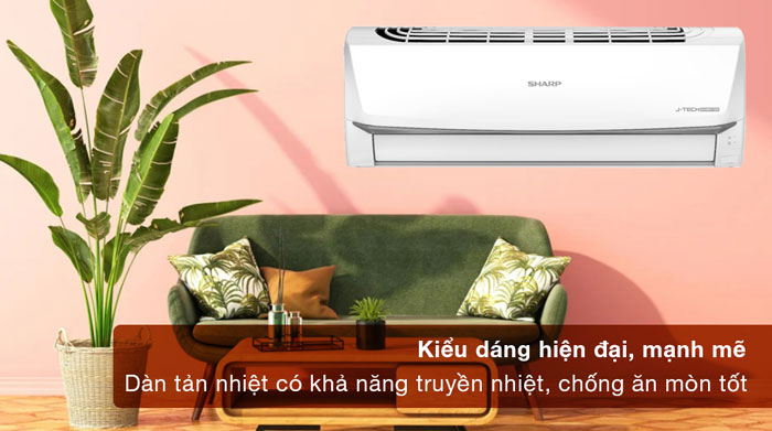 máy lạnh Sharp Inverter 1.5HP AH X13ZEW có thiết kế hiện đại