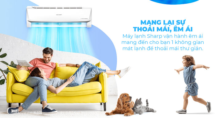 máy lạnh Sharp AH X13ZEW vận hành êm ái