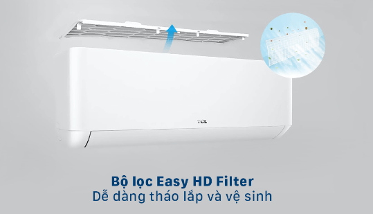 Điều hòa 1 chiều TCL TAC-18CSD/TPG21 được trang bị lưới lọc Easy Filter giúp loại bỏ bụi bẩn, vi khuẩn