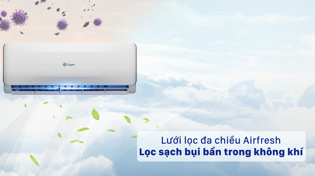 Điều hòa EH-12TL22 sử dụng lưới lọc đa chiều Airfresh lọc sạch bụi bẩn, vi khuẩn, mùi hôi...