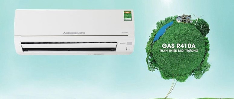 Điều hòa 2 chiều 9.000BTU Mitsubishi Electric Inverter MSZ-HL25VA sử dụng gas R410a