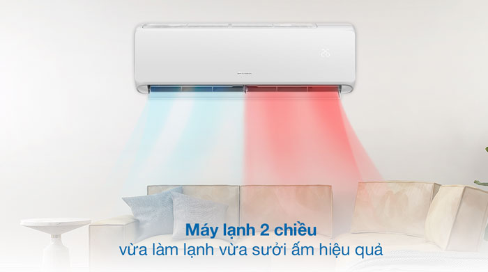 Điều hòa Gree Inverter 2 chiều 9.000 BTU CHARM9HI có khả năng làm mát, sưởi ấm cho không gian dưới 15m2