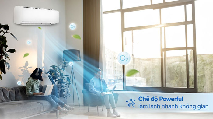 điều hòa 2 chiều Daikin Inverter 2HP FTHF50VAVMV có chức năng làm lạnh nhanh