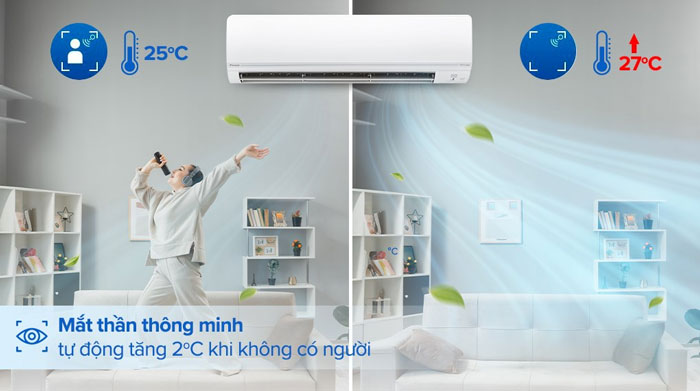 Daikin Inverter 2 HP FTHF50VAVMV được trang bị mắt thần thông minh