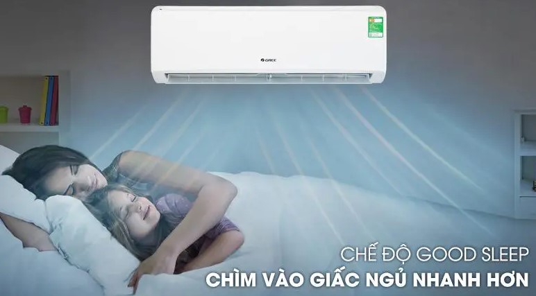 Chế độ ngủ trên điều hòa 2 chiều Gree GWH18ID-K3N9B2J giúp người dùng có giấc ngủ ngon hơn