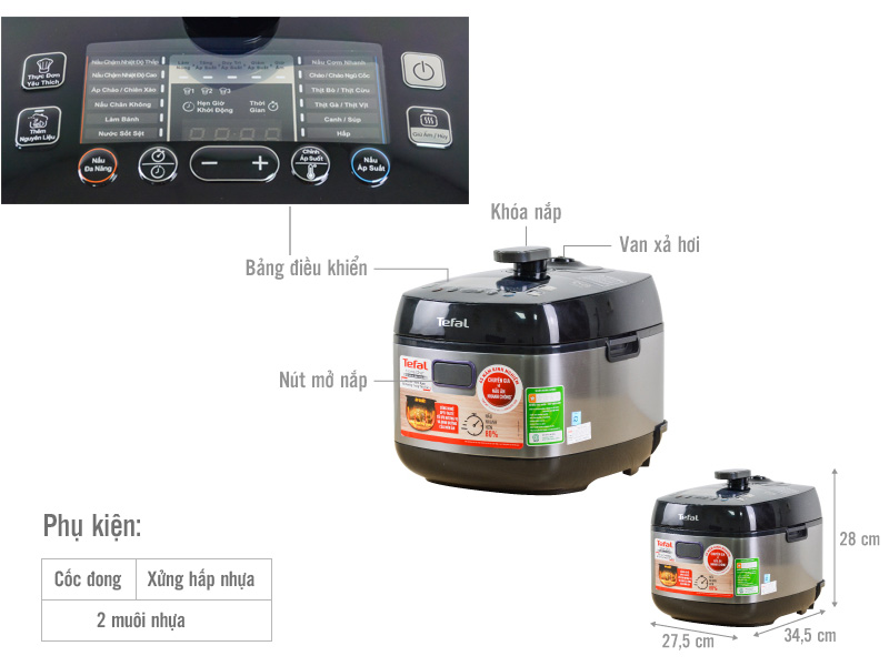 Nồi áp suất Tefal EPC Smart Pro Multicooker CY625868