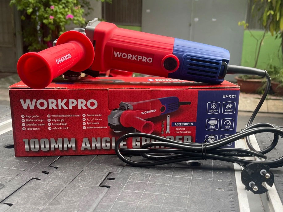 Máy mài góc Workpro WP472021 (Công tắc đuôi, 100mm, 680W)