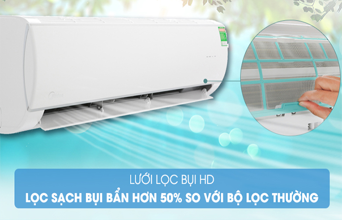 Midea MSAFC-13CRDN8 trang bị tấm lọc HD 2 lớp