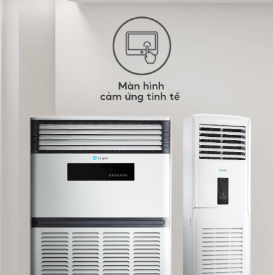 Điều hòa cây Casper FH-100FS33 sở hữu thiết kế hiện đại, kiểu dáng đứng chắc chắn, có màn hình cảm ứng tinh tế