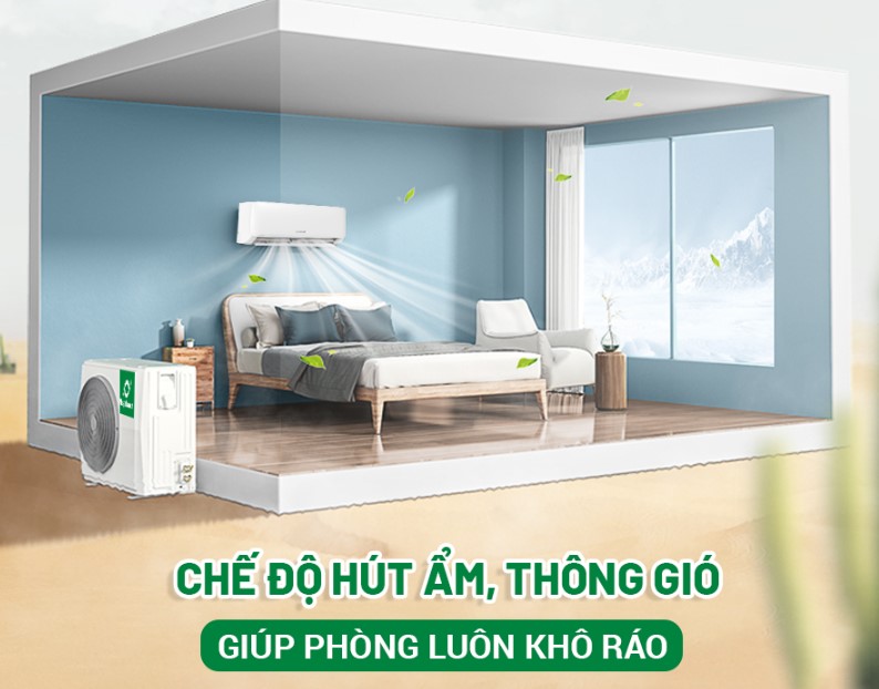 Điều hòa Nagakawa Inverter NIS-C24R2T31 có khả năng hút ẩm vượt trội