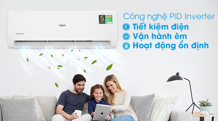 Máy lạnh 1 chiều AQUA AQA-KCRV18TK tiết kiệm điện năng hiệu quả tới 63%