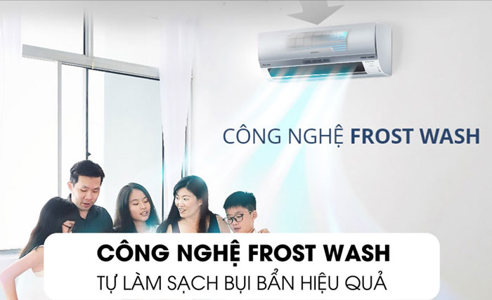 máy lạnh Hitachi Inverter 1.5HP RAS XJ13CKV sử dụng công nghệ Frost Wash