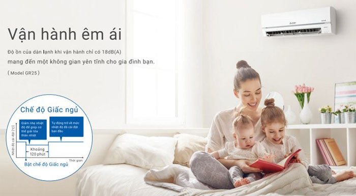 Máy lạnh Mitsubishi Electric Inverter 2HP MSY MUY-JW50VF vận hành êm ái