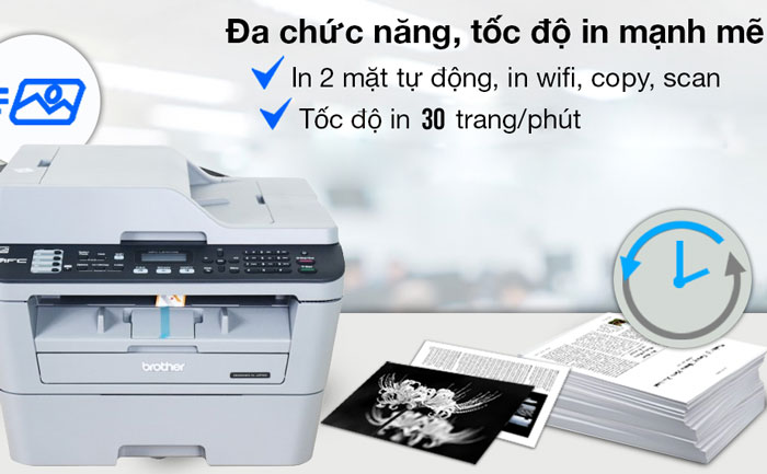 máy in Brother MFC L2701DW có khả năng in mạnh mẽ