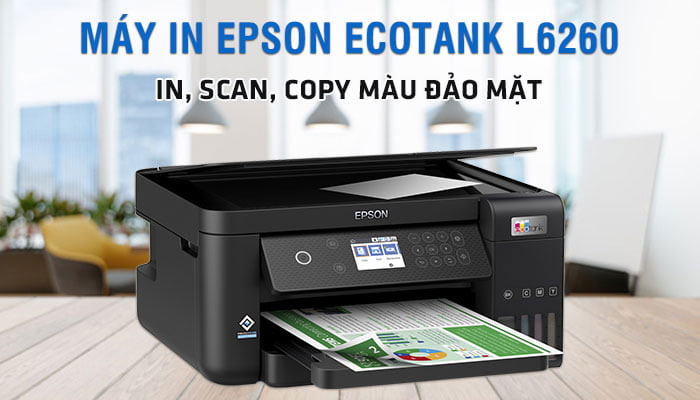 máy in màu đa năng Epson Ecotank L6260 có thiết kế hiện đại, đa dạng chức năng