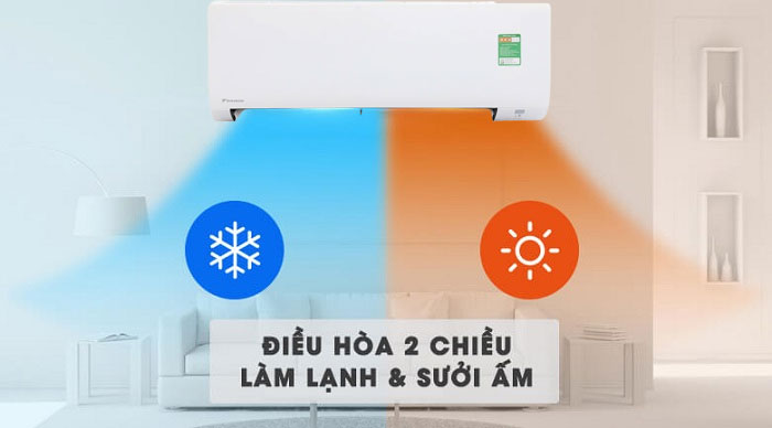 Điều hòa FTXV25QVMV của Daikin hoạt động với công suất 9.000 BTU