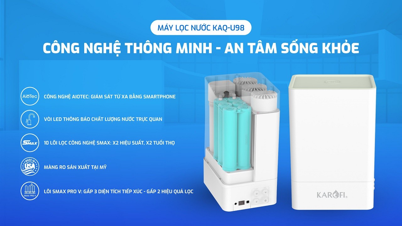 Máy lọc nước Karofi KAQ-U98