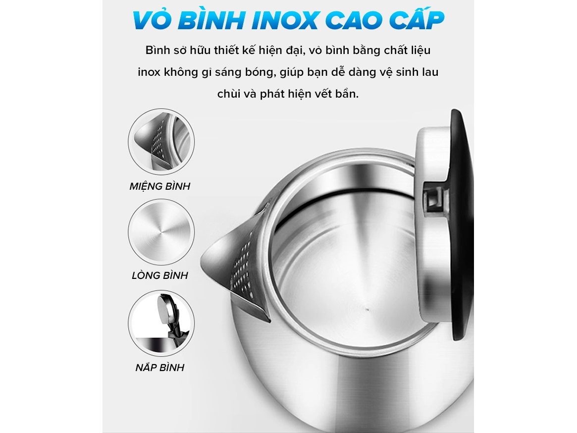 Ấm đun nước siêu tốc Asanzo SK-1800