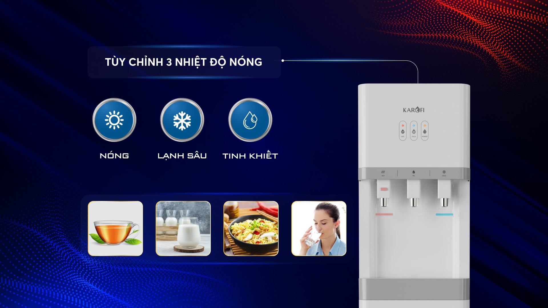 Máy lọc nước nóng lạnh Karofi 