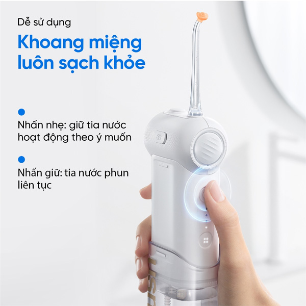 Máy tăm nước sóng siêu âm Usmile C10 dễ dàng điều khiển linh hoạt