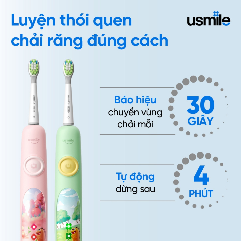 Bàn chải điện sóng siêu âm Usmile Q4 dành riêng cho bé