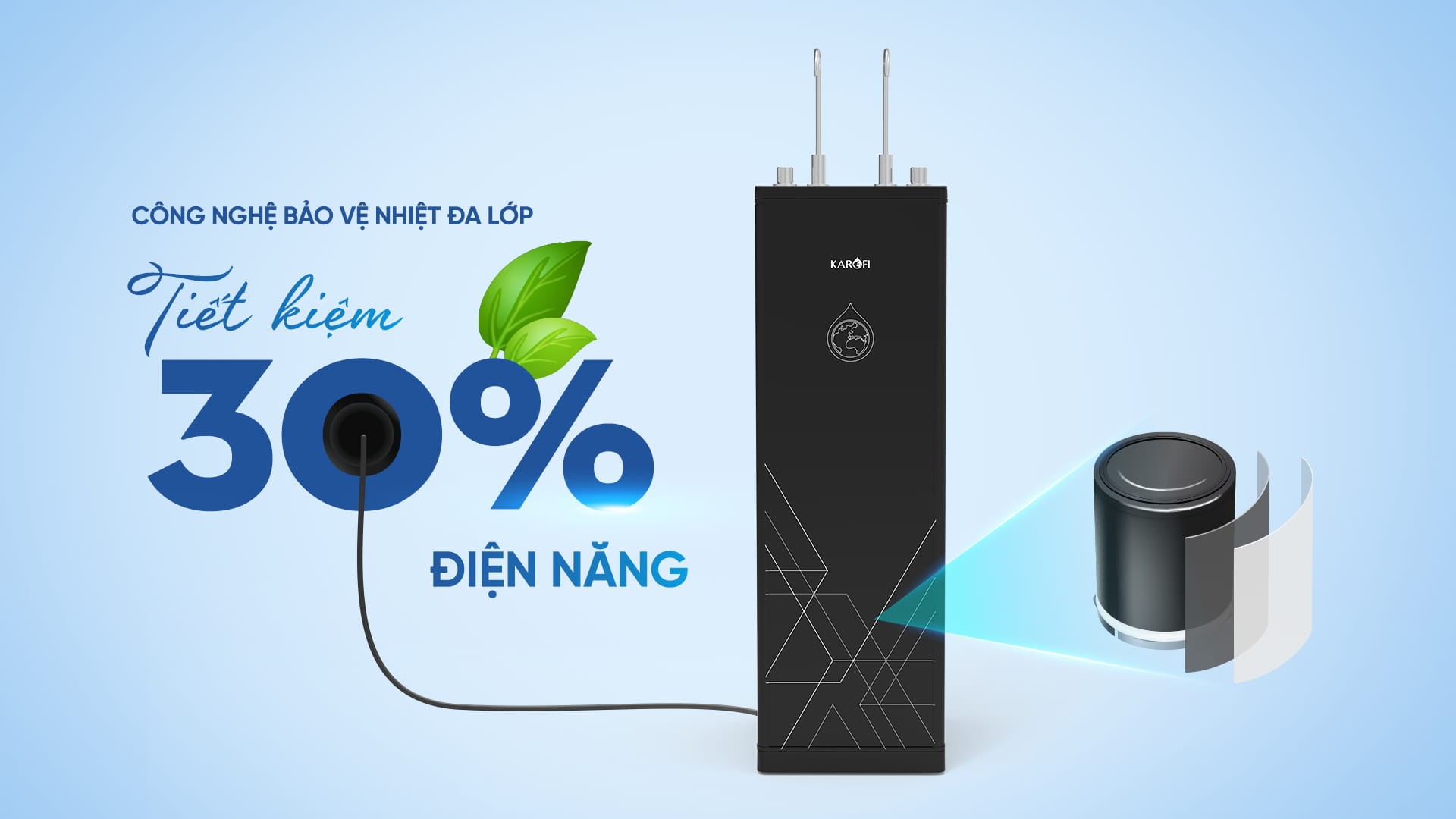 Máy lọc nước nóng nguội Karofi KAH-D10