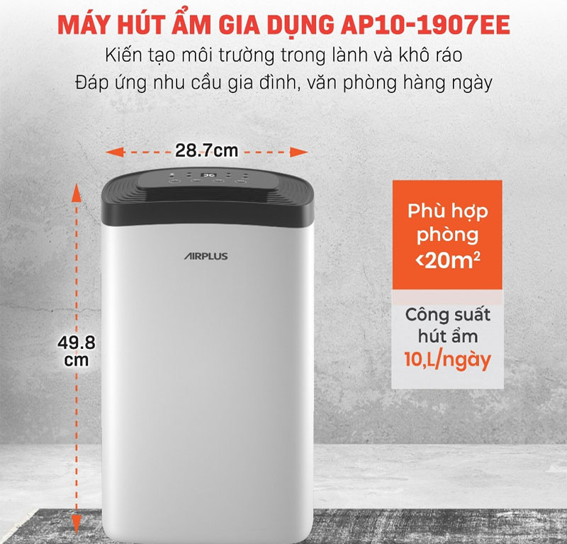 Máy hút ẩm Airplus AP10-1903EE công suất lớn