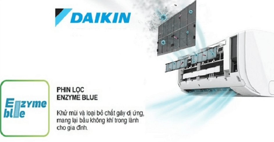 Điều hòa 1 chiều Daikin FTKB60YVMV được trang bị phin lọc EnzymBlue