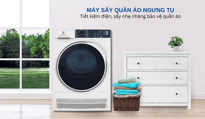 Electrolux EDC804P5WB là chiếc máy sấy hiện đại