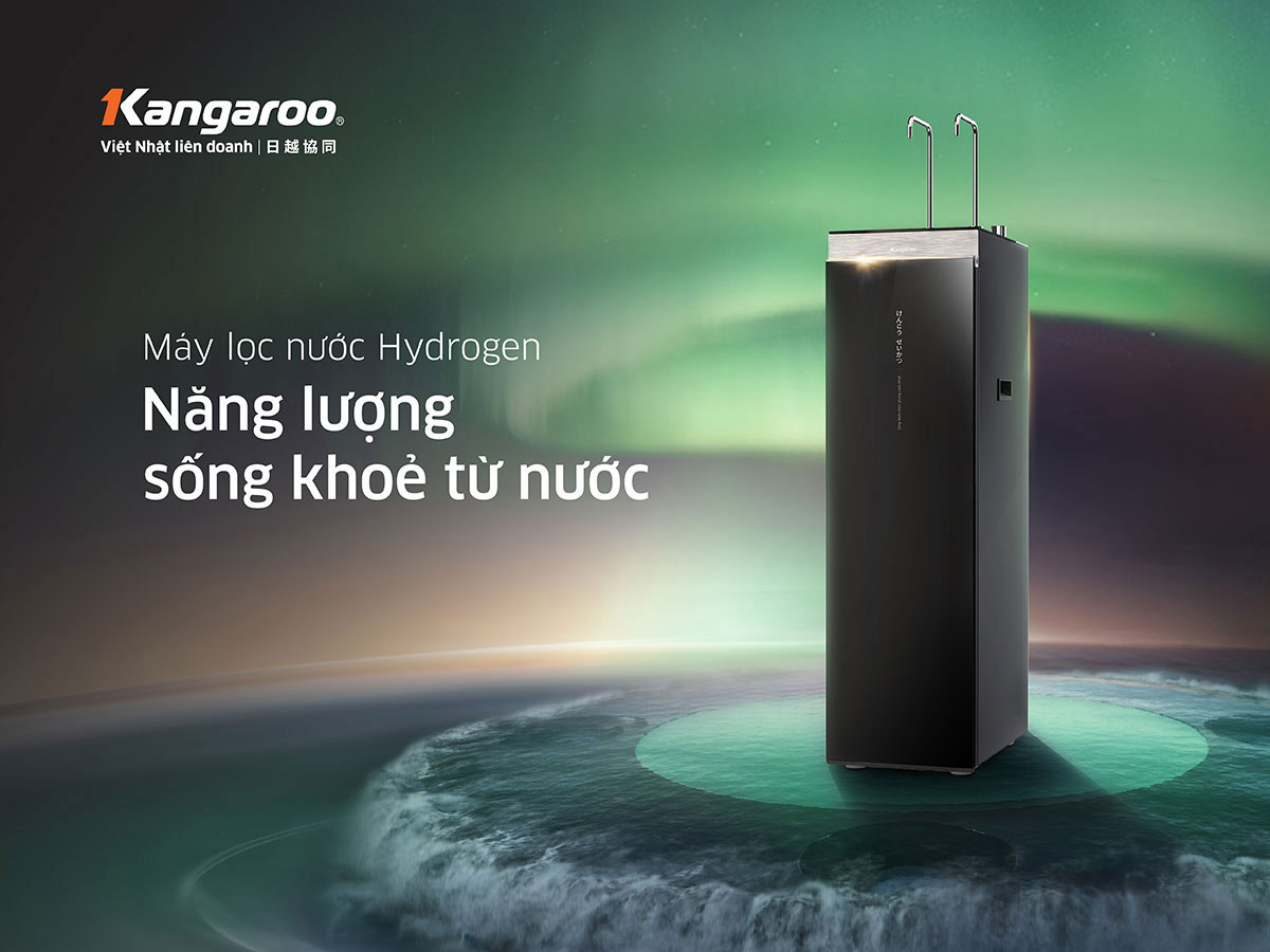 Máy lọc nước Kangaroo Hydrogen nóng lạnh KG11A18 11 lõi