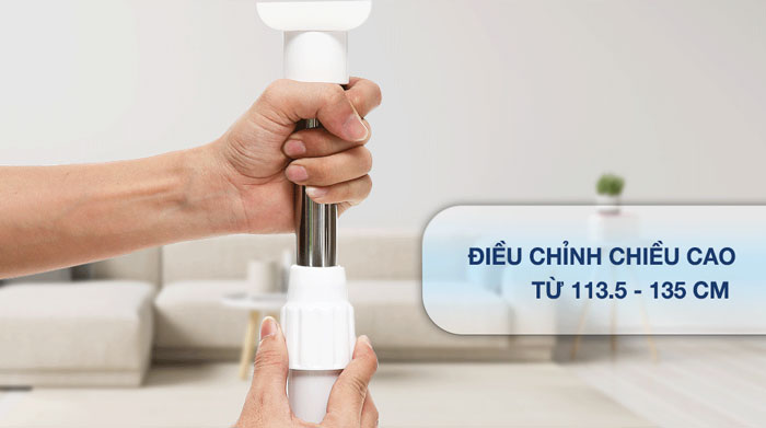 quạt đứng Kangaroo KG725 có thể tùy chỉnh độ cao dễ dàng