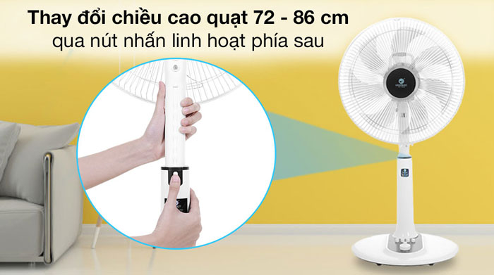 Quạt đứng Hawonkoo FAH-010 có thể tùy chỉnh độ cao linh hoạt