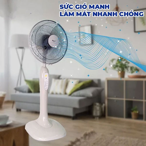 quạt cây Ching Hai HS916A có công suất lớn tạo luồng gió mạnh mẽ