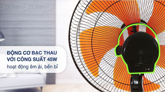 quạt đứng Lifan Đ-616 sử dụng động cơ bạc thau bền bì