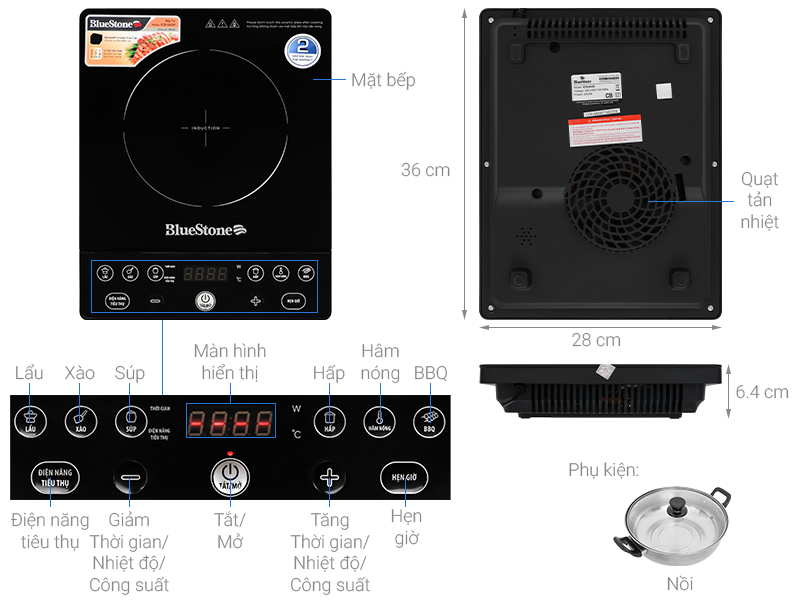 Bếp từ đơn BlueStone ICB-6609