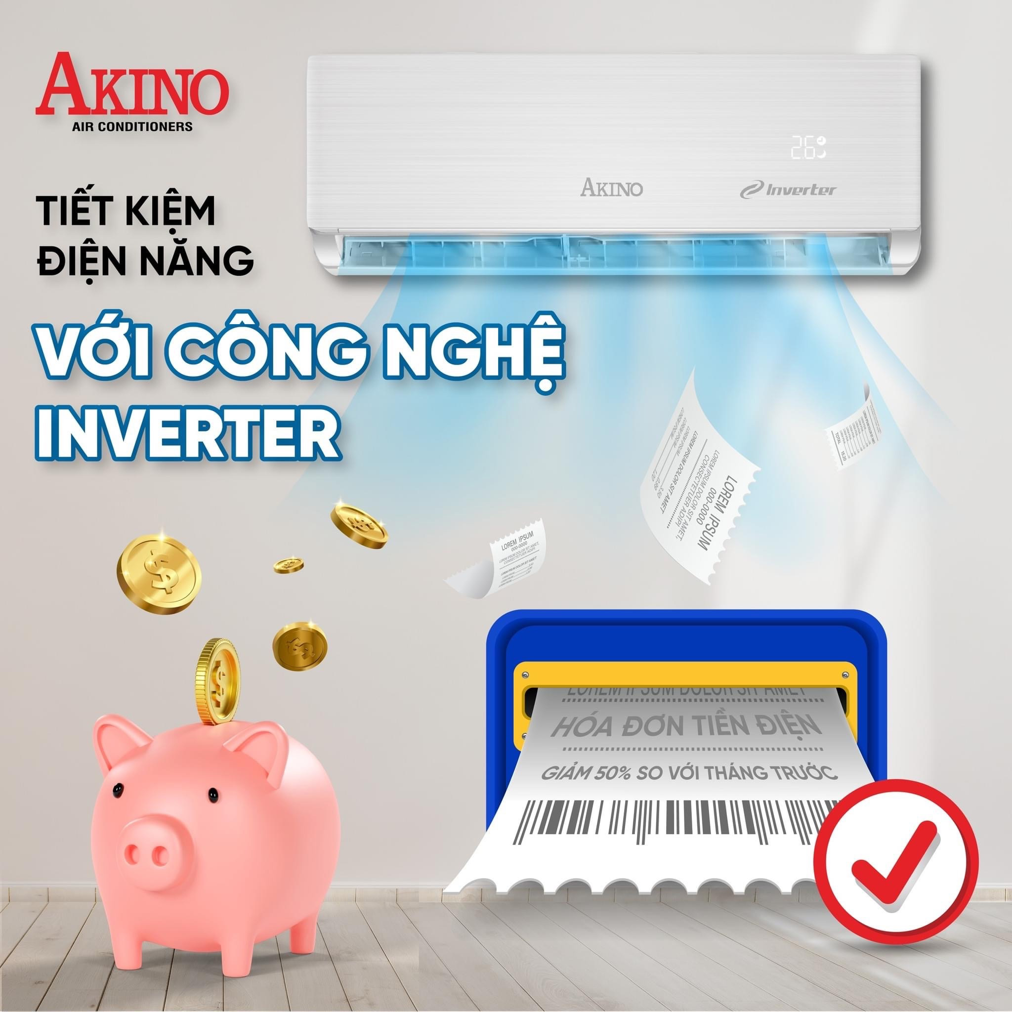 Điều hòa 1 chiều Akino TH-T1C12INVFA/TH-T1H12INVFA