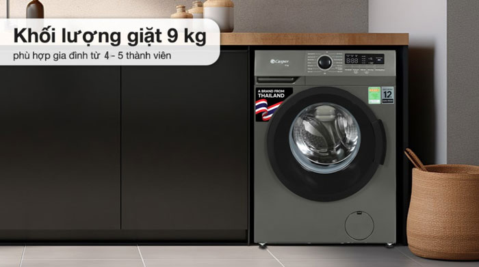 Casper WF-9VG1 có khối lượng giặt là 9kg