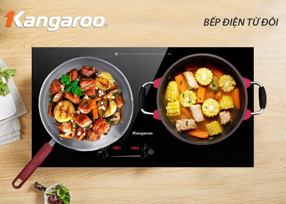 Bếp điện từ đôi Kangaroo KG438i