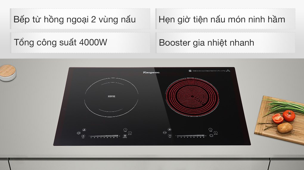 Bếp đôi Kangaroo KG852i