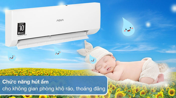 điều hòa 1 chiều AQUA AQA-RV9QA có chức năng hút ẩm