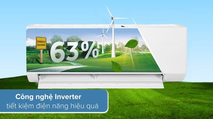 Máy lạnh AQUA AQA-RV9QA được áp dụng công nghệ Inverter 