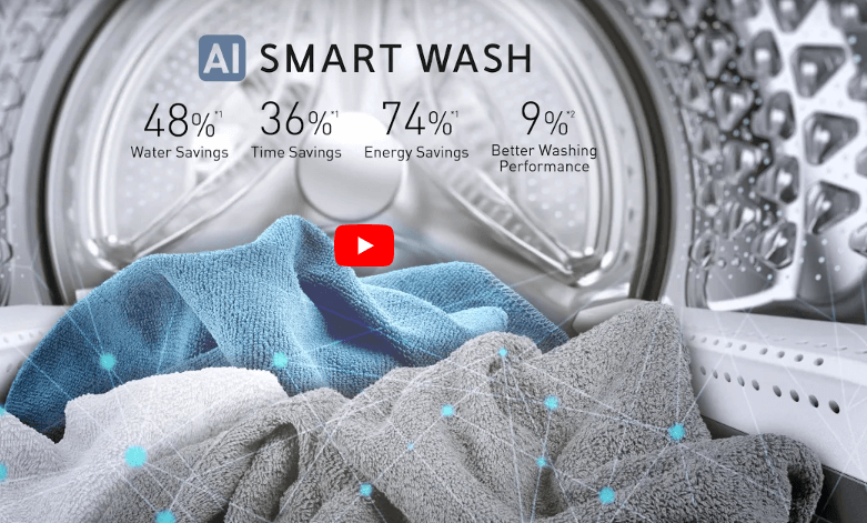 Máy giặt sấy Panasonic NA-V105FR1BV được tích hợp công nghệ giặt AI Smart Wash thông minh