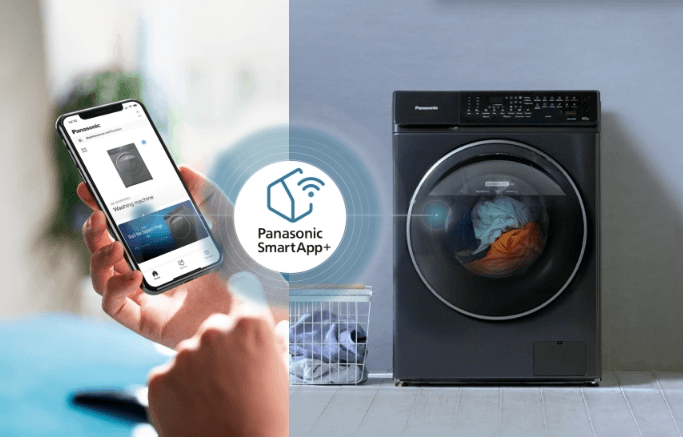 Máy giặt Panasonic NA-V105FR1BV có thể điều khiển từ xa bằng điện thoại