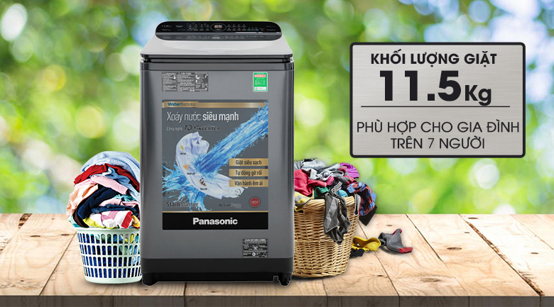 Máy giặt Panasonic Inverter NA-FD11AR1BV có khối lượng giặt 11,5kg