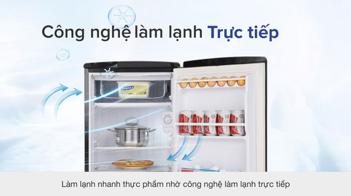 Tủ lạnh AQUA AQR D99FA BS sử dụng công nghệ làm lạnh trực tiếp