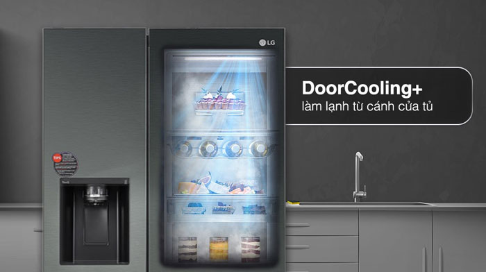 Công nghệ DoorCooling+ trên tủ lạnh LG GR-D257MC