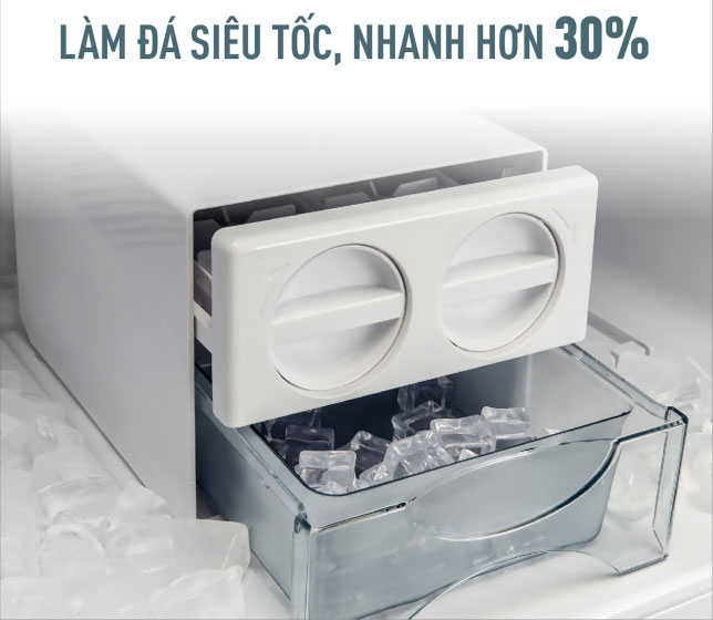 Tủ lạnh NR-TL381GPKV của Panasonic có khả năng làm đá siêu tốc