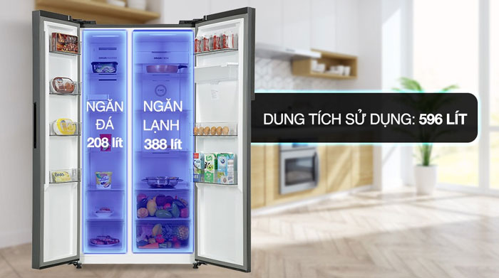 Tủ lạnh GR-RS775WI-PMV(06)-MG có dung tích lớn 