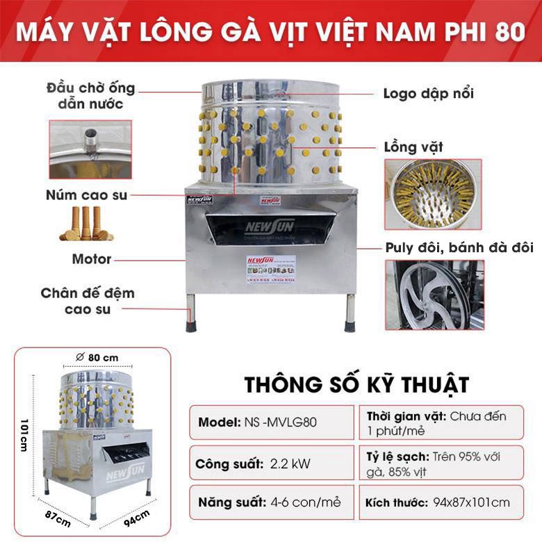 Máy vặt lông gà 